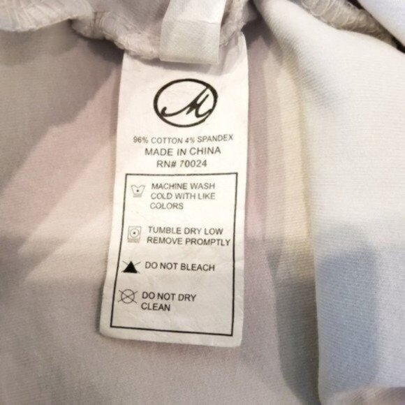 Mod-o-doc Pull On High-rise Stretch Pants White Size Small - Picture 4 of 5